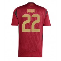 Belgien Jeremy Doku #22 Hemmatröja EM 2024 Korta ärmar